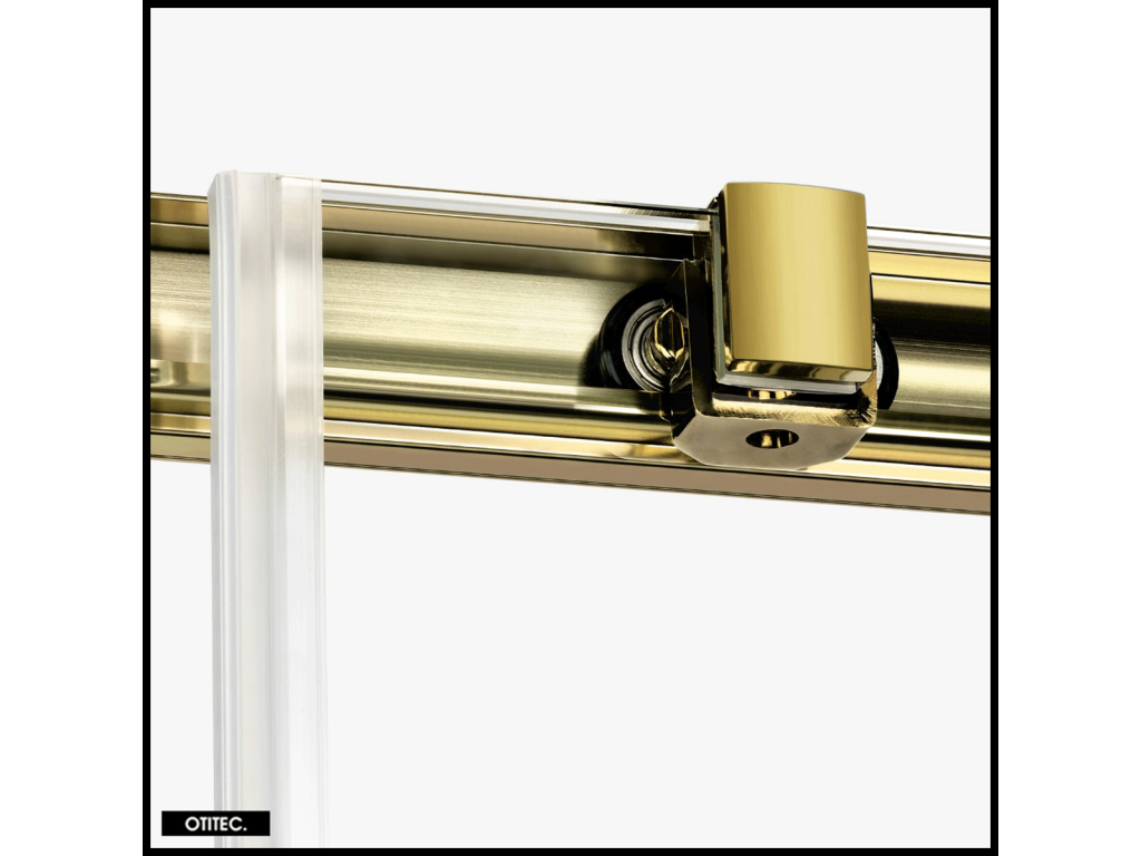 Shower Item, Glass, Gold, 120 x 70 x 200