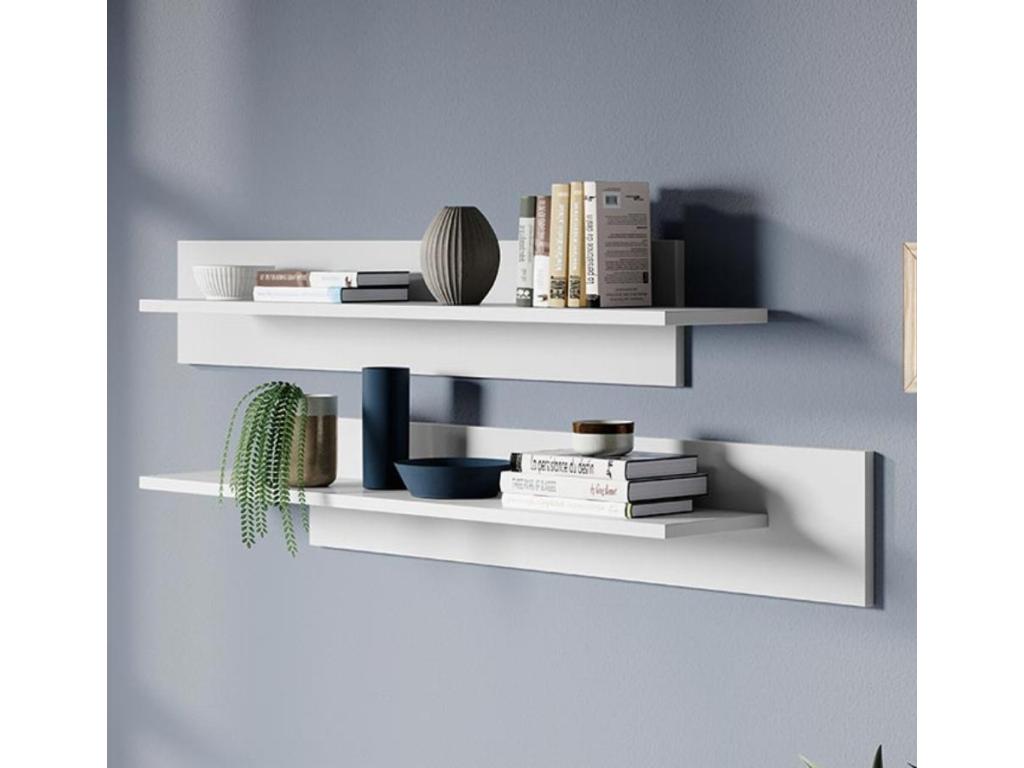 Shelf, Wood, White, 100 x 20 x 20 cm