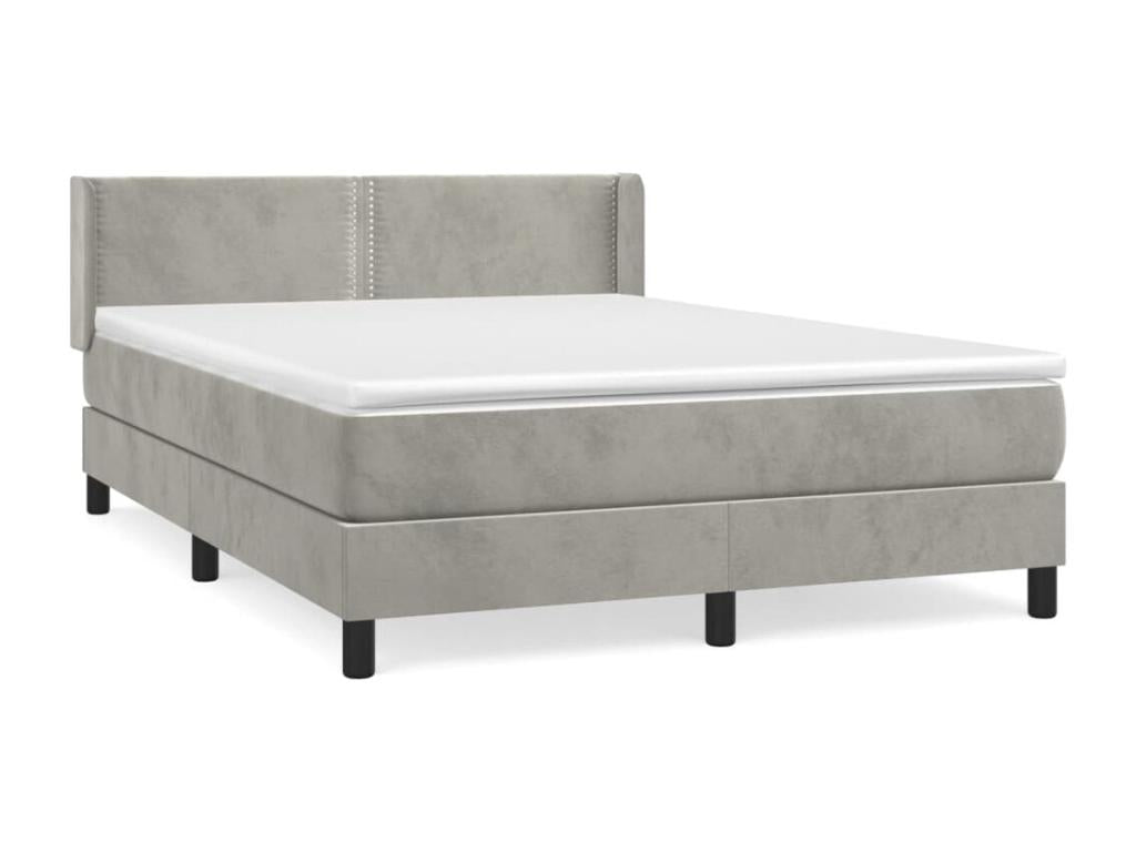 Mattress, Velvet, Gray, 140 x 190 cm