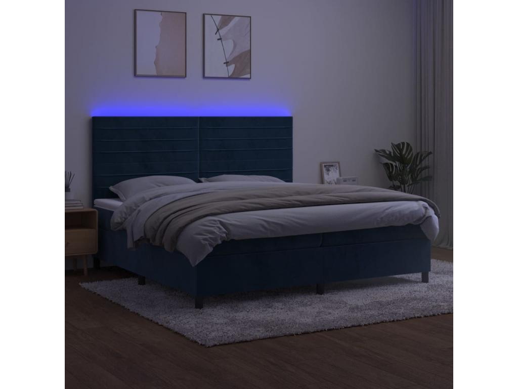 Mattress, Velvet, Blue, 200 x 200 cm