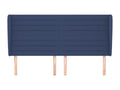 Headboard, Fabric Upholstery, Blue, 203 x 23 x 118 cm