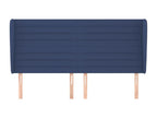 Headboard, Fabric Upholstery, Blue, 203 x 23 x 118 cm