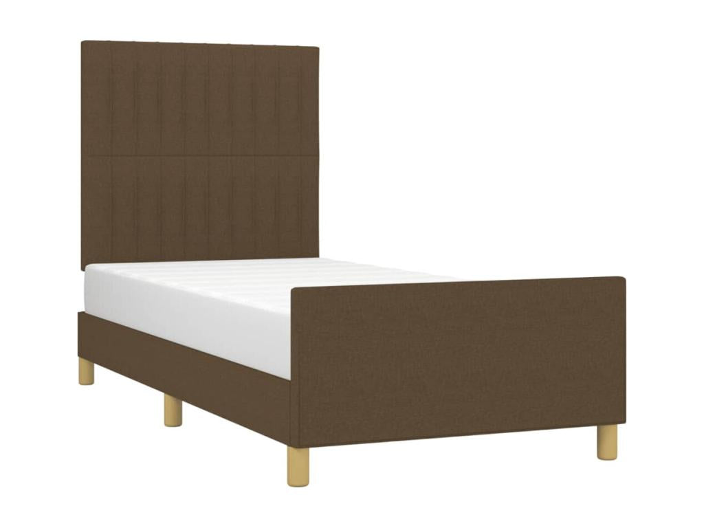 Bed Base, Fabric, Brown, 100 x 200 cm