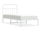 Bed Base, Metal, White, 90 x 190 cm