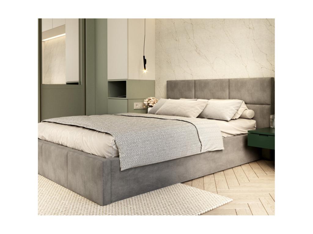 Mattress, Wood, Light Gray, 140 x 190 mm