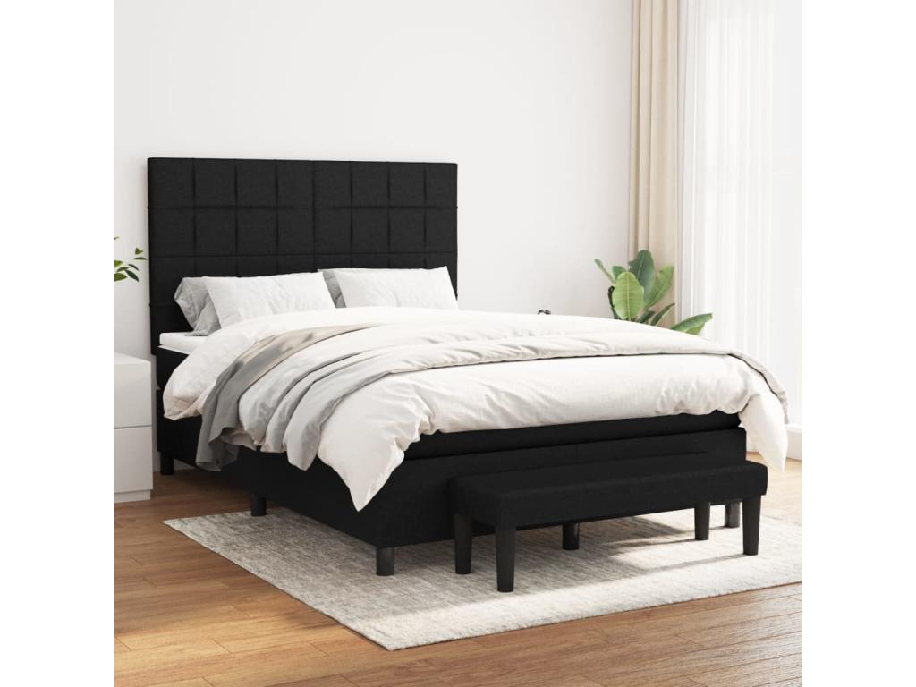 Mattress, Fabric, Black, 140 x 190