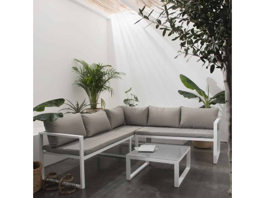 Patio Furniture Set, Fabric, Gray