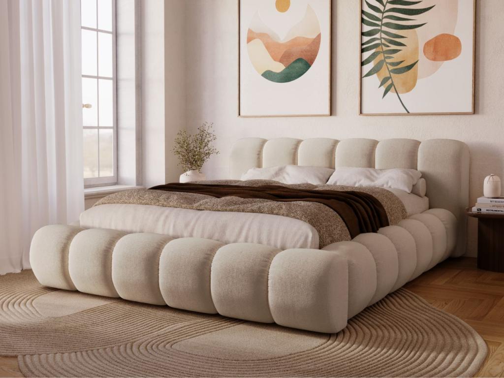 Mattress, Velvet, Beige, 140 x 200
