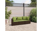 Patio Furniture Set, with Cushions, 3-Piece, Woven Resin (Wicker-Style), Brown