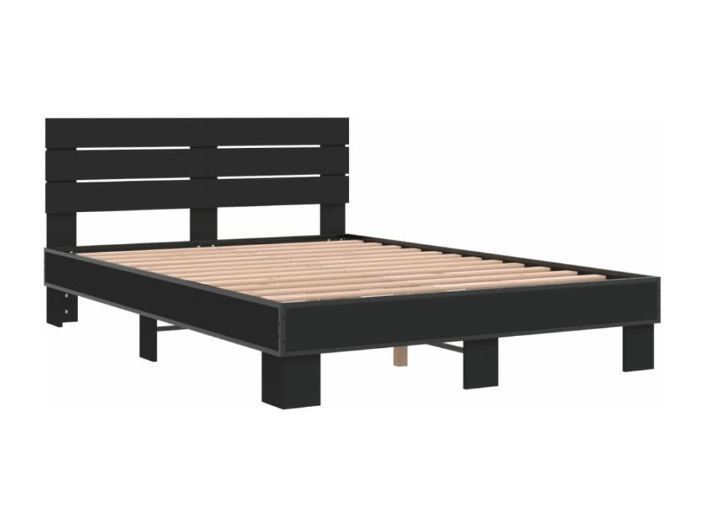 Bed Base, Wood, Black, 120 x 190