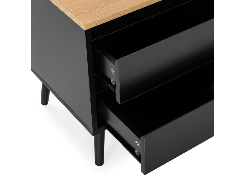 Nightstand, Wood, Black