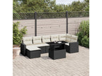 Patio Furniture Set, with Cushions, 8-Piece, Woven Resin (Wicker-Style), Black
