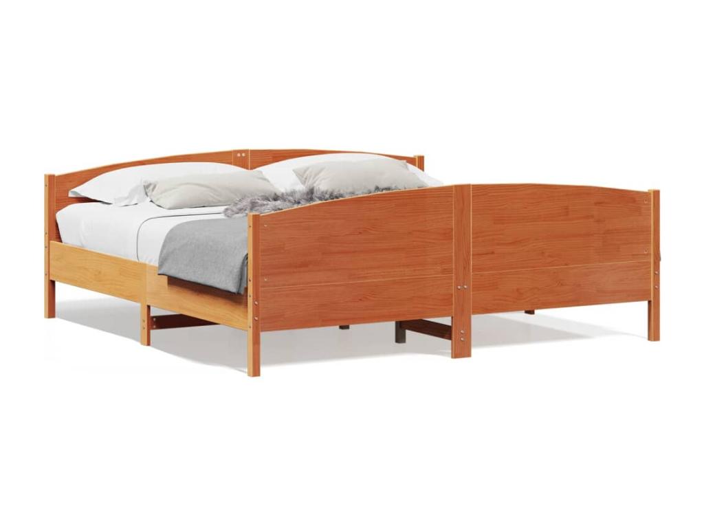 Bed Base, Wood, Brown, 180 x 200