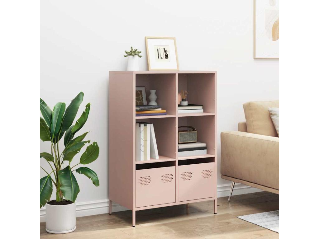Sideboard, Metal, Pink, 68 x 39 x 103 cm