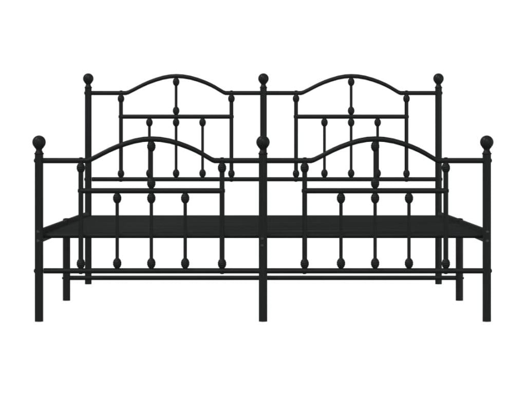 Bed Base, Metal, Black, 183 x 213