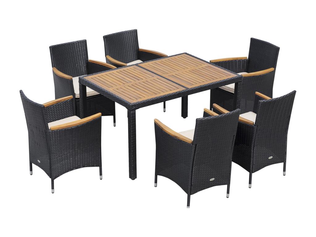 Patio Furniture Set, Woven Resin (Wicker-Style), Black