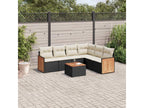 Patio Furniture Set, with Cushions, 7-Piece, Woven Resin (Wicker-Style), Black