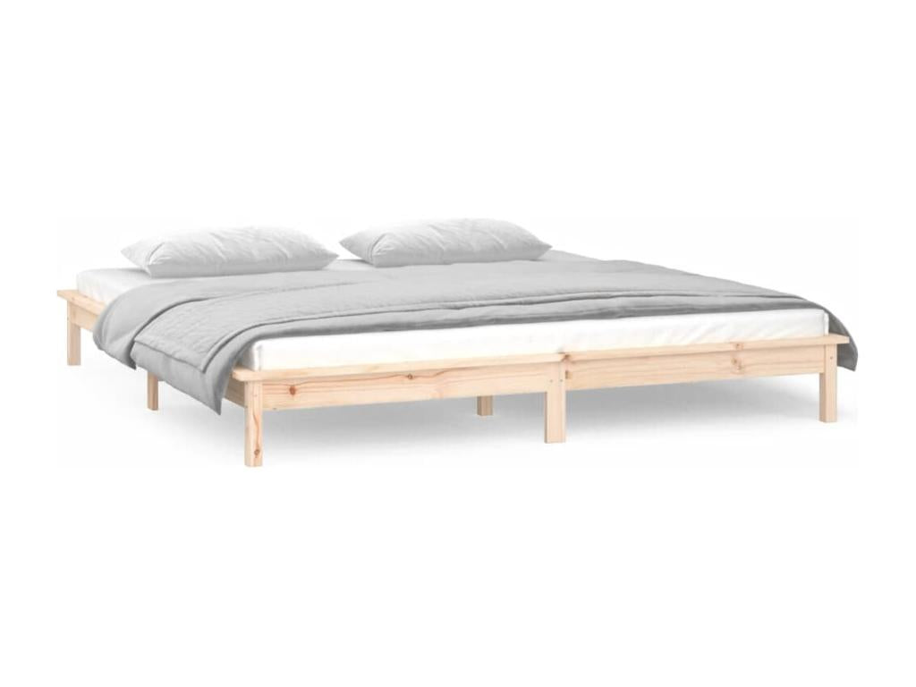 Bed Base, Wood, Brown, 150 x 200 cm