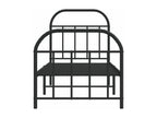 Bed Base, Metal, Black, 75 x 190 cm