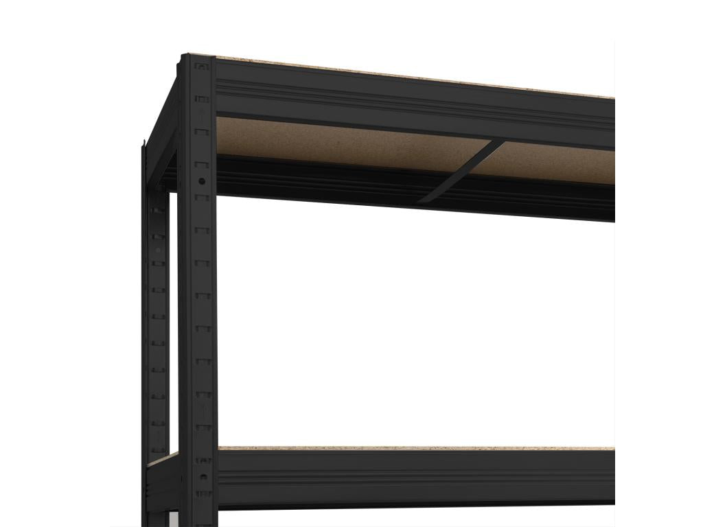 Shelf, Metal, Black, 180 x 120 x 60 cm