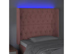 Headboard, Velvet Upholstery, Pink, 93 x 16 x 118 cm