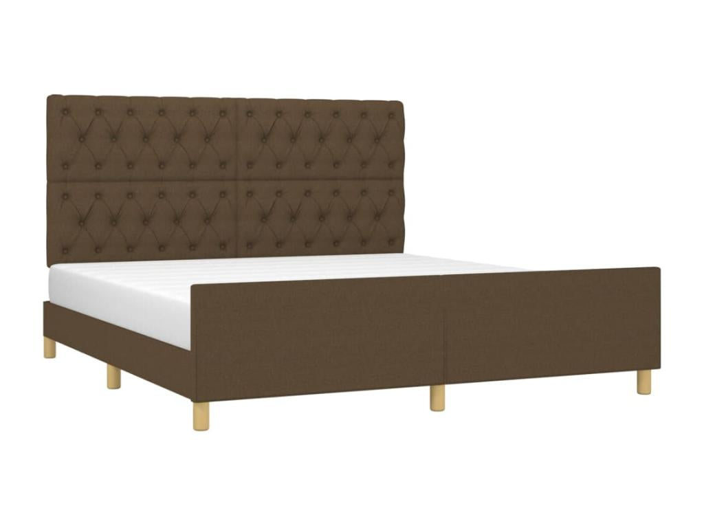 Bed Base, Fabric, Brown, 160 x 200 cm