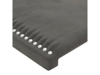 Headboard, Velvet Upholstery, Gray, 103 x 16 x 78 cm