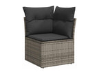 Patio Furniture Set, with Cushions, 9-Piece, Woven Resin (Wicker-Style), Gray