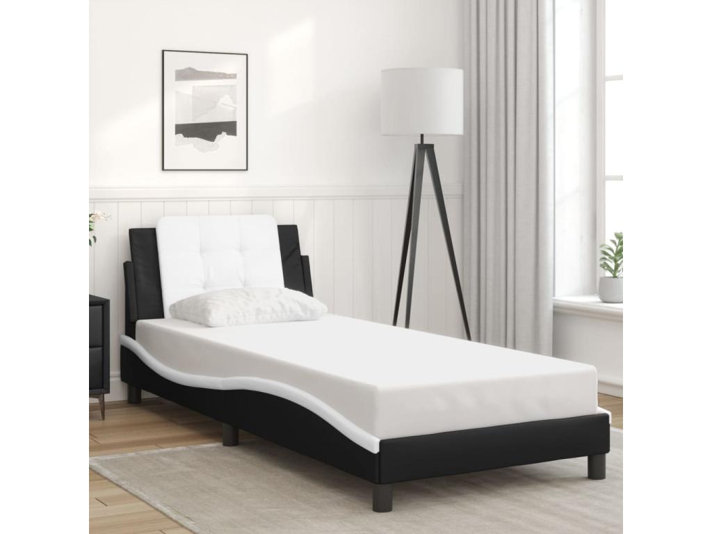 Mattress, Faux Leather, White, 80 x 200 cm