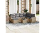 Patio Furniture Set, with Cushions, 8-Piece, Woven Resin (Wicker-Style), Beige