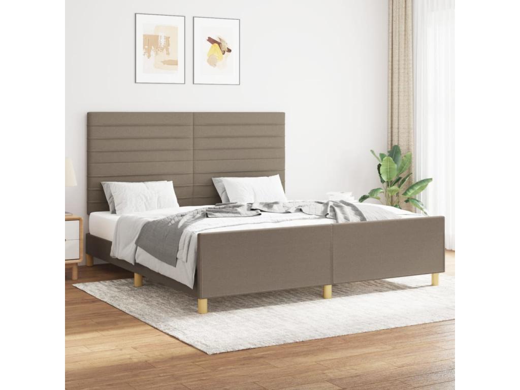 Bed Base, Fabric, Taupe, 160 x 200