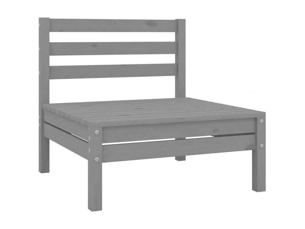 Patio Furniture Set, 8-Piece, Wood, Gray