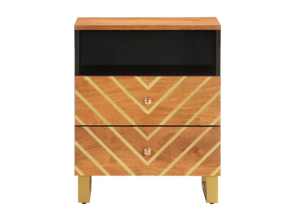 Nightstand, Wood, Brown, 50 x 33 x 60 cm