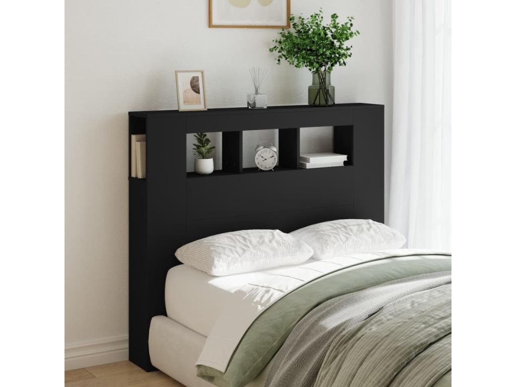 Headboard, Wood, Black, 120 x 18