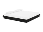 Bed Base, Wood, Black, 200 x 200 cm