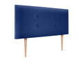 Headboard, Faux Leather Upholstery, Blue, 105 x 105 cm