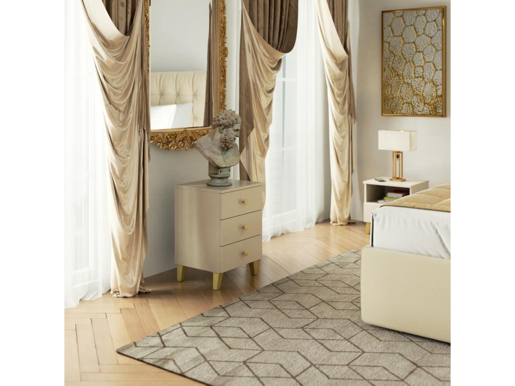 Dresser, Wood, Beige, 60 x 37 x 104 cm