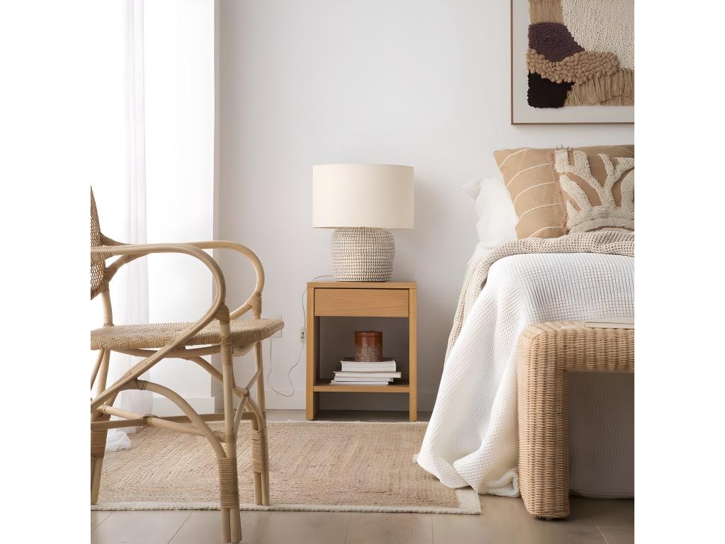 Nightstand, Wood, Brown, 40 x 50