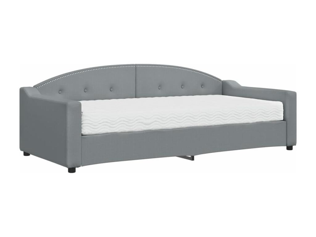 Mattress, Fabric, Gray, 90 x 200 cm