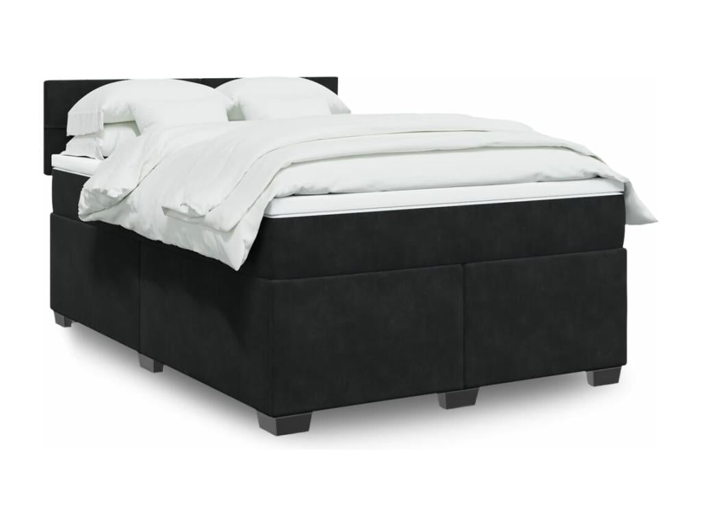 Mattress, Velvet, Black, 140 x 190 cm