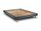 Bed Base, Velvet, Anthracite, 200 x 200 cm