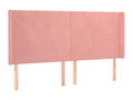 Headboard, Velvet Upholstery, Pink, 183 x 16 x 118 cm