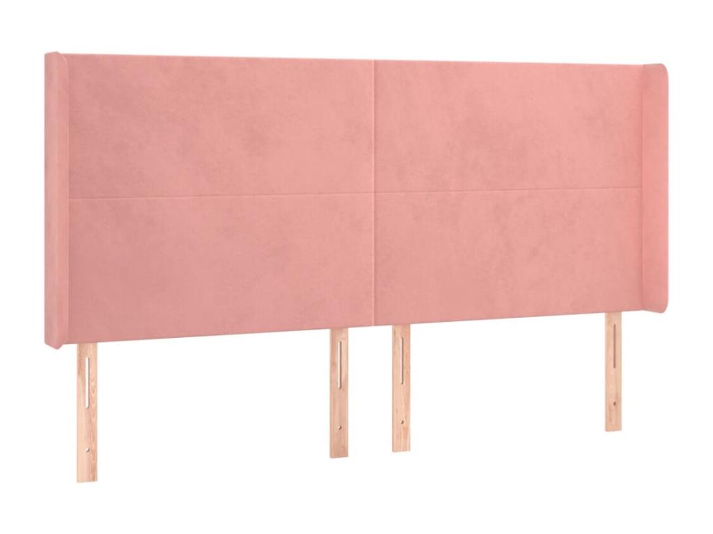 Headboard, Velvet Upholstery, Pink, 183 x 16 x 118 cm