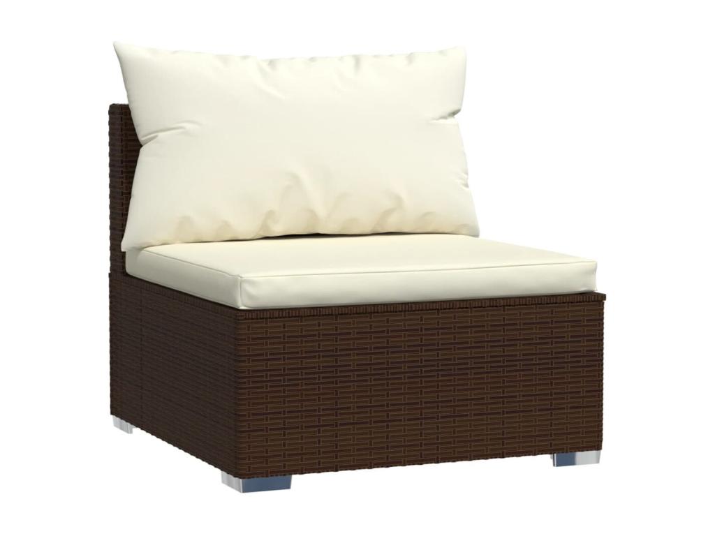 Patio Furniture Set, with Cushions, 8-Piece, Woven Resin (Wicker-Style), Brown