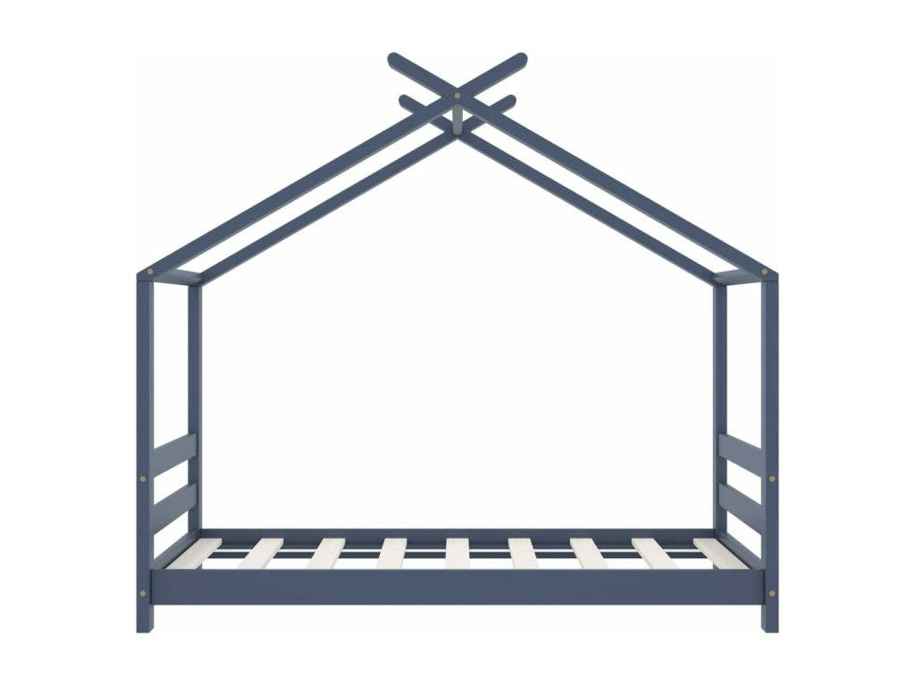 Bed Base, Wood, Gray, 70 x 140 cm