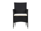 Patio Furniture Set, with Cushions, 4-Piece, Woven Resin (Wicker-Style), Black