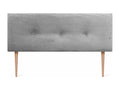 Headboard, Velvet Upholstery, Gray, 160 x 115
