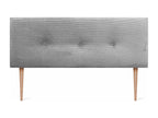 Headboard, Velvet Upholstery, Gray, 160 x 115