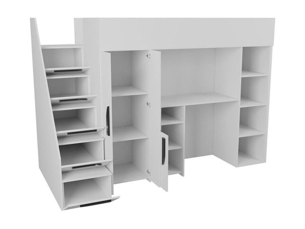 Bed Base, Wood, White, 90 x 200