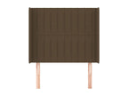 Headboard, Fabric Upholstery, Brown, 93 x 16 x 118 cm